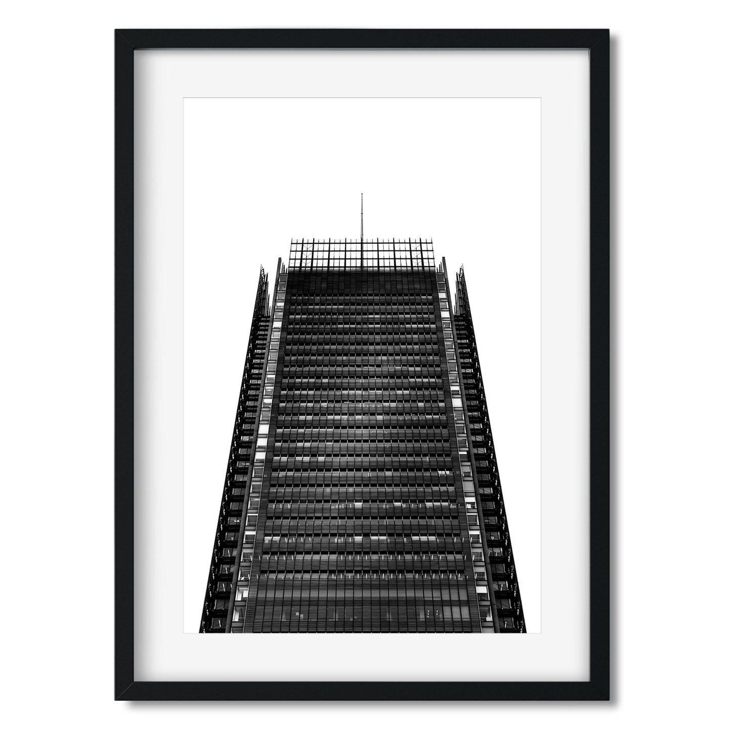 Black and white fine art print of The New York Times Building  Midtown Manhattan NYC