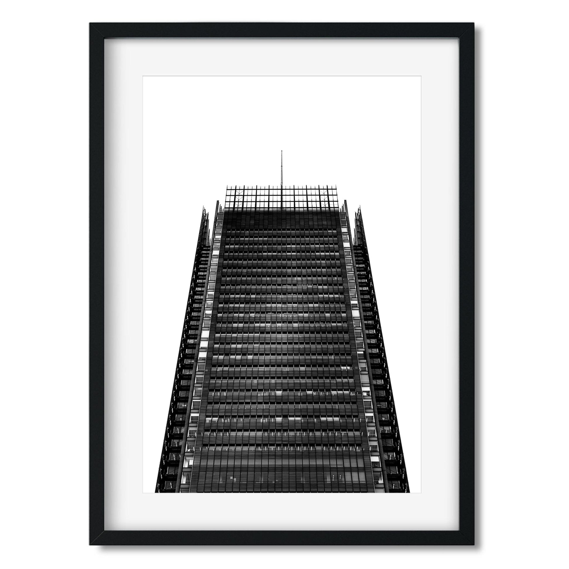 Black and white fine art print of The New York Times Building  Midtown Manhattan NYC
