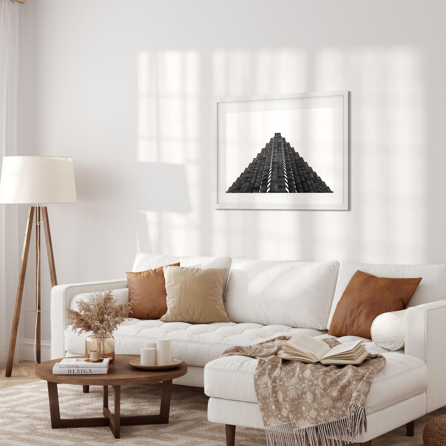 Black and white fine art print of 1300 Avenue of the Americas Midtown Manhattan NYC