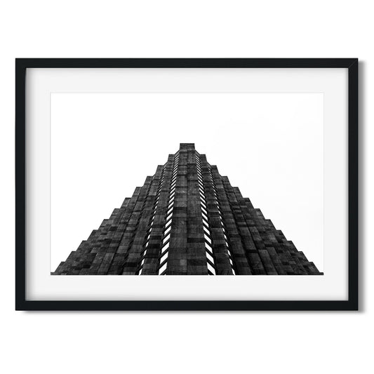 Black and white fine art print of 1300 Avenue of the Americas Midtown Manhattan NYC