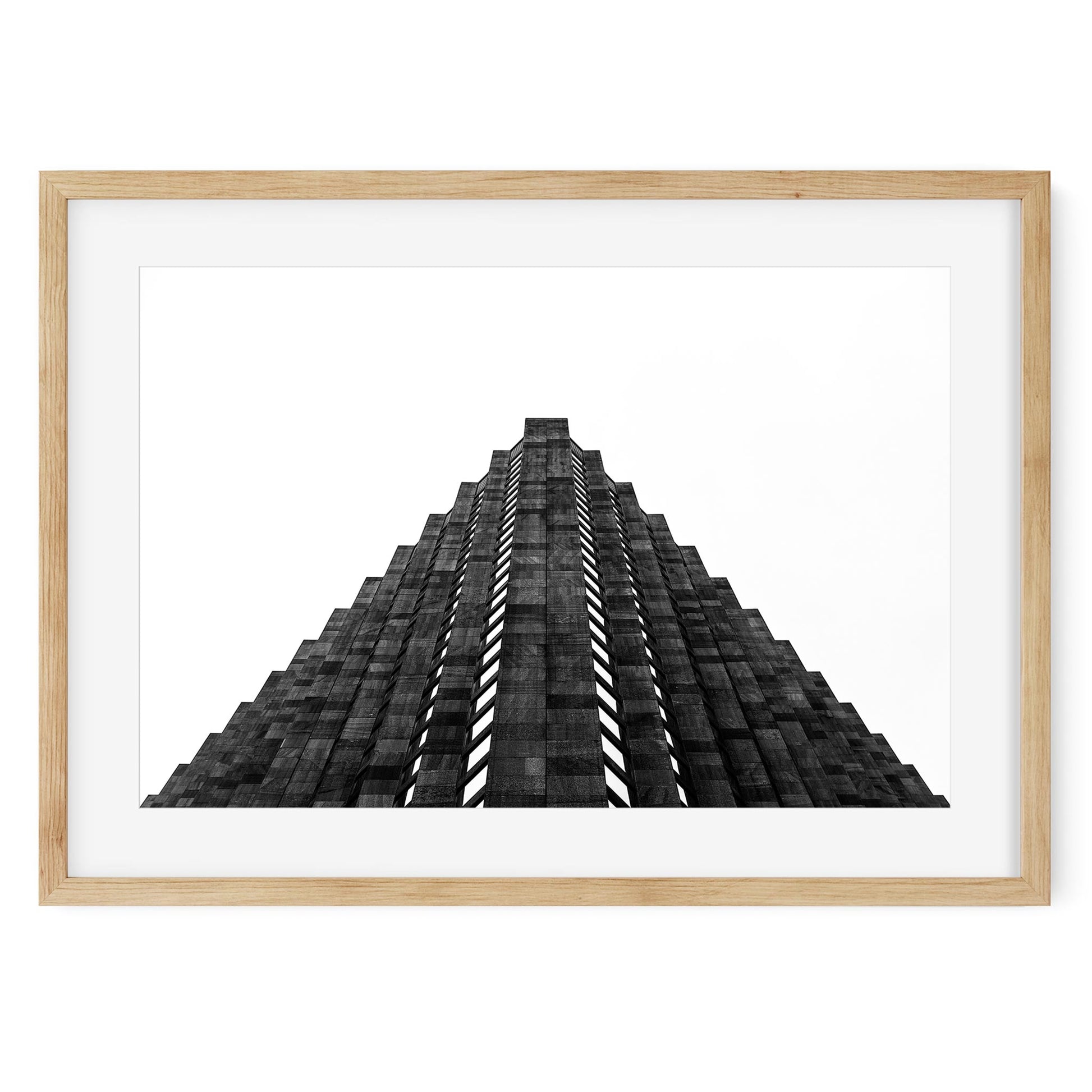 Black and white fine art print of 1300 Avenue of the Americas Midtown Manhattan NYC
