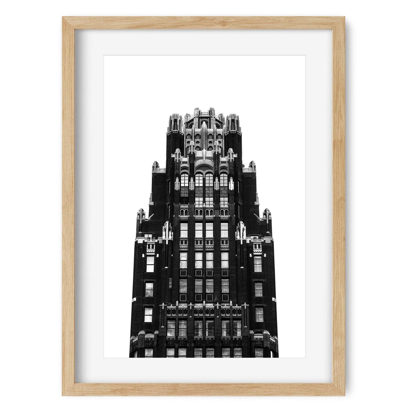 Black and white fine art print of American Radiator Building Midtown Manhattan New York City