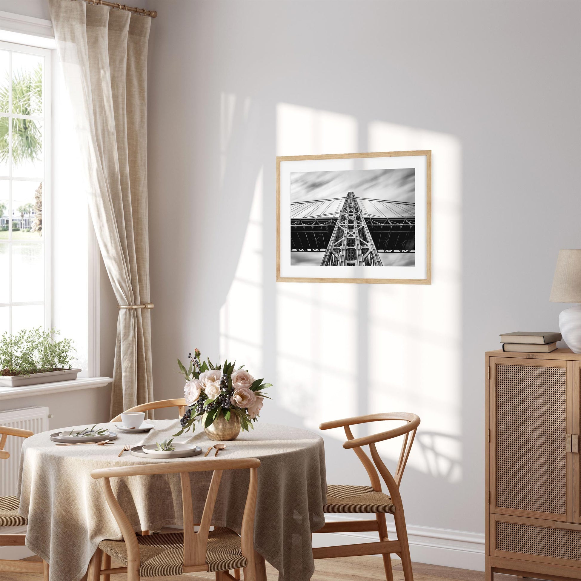 Black and white fine art print of George Washington Bridge New York City