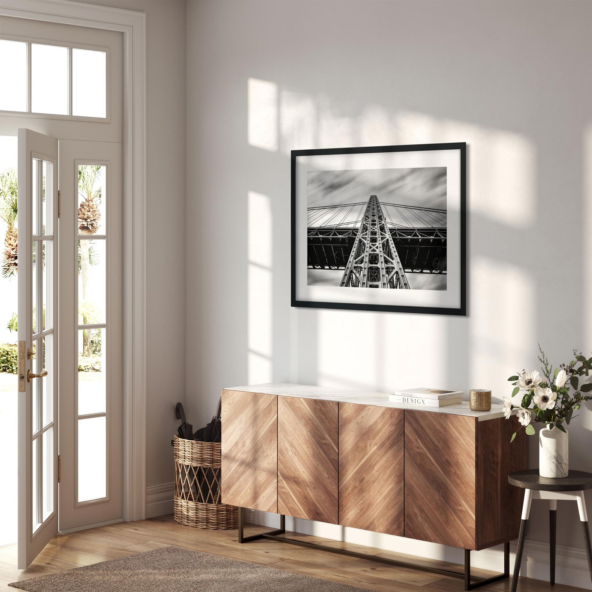 Black and white fine art print of George Washington Bridge New York City