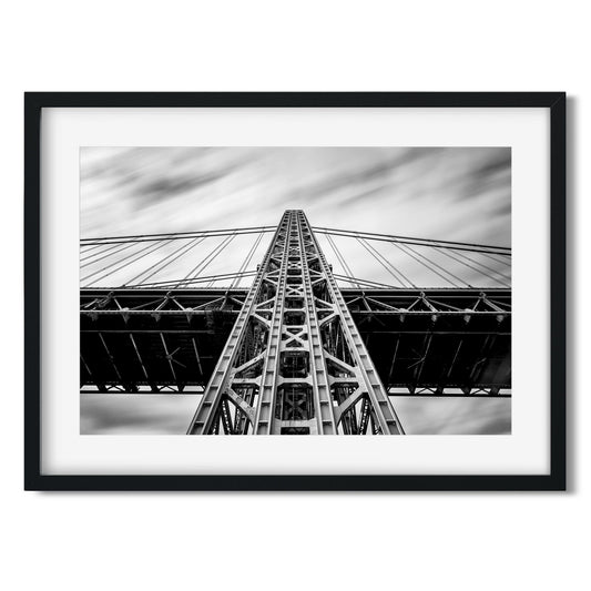 Black and white fine art print of George Washington Bridge New York City