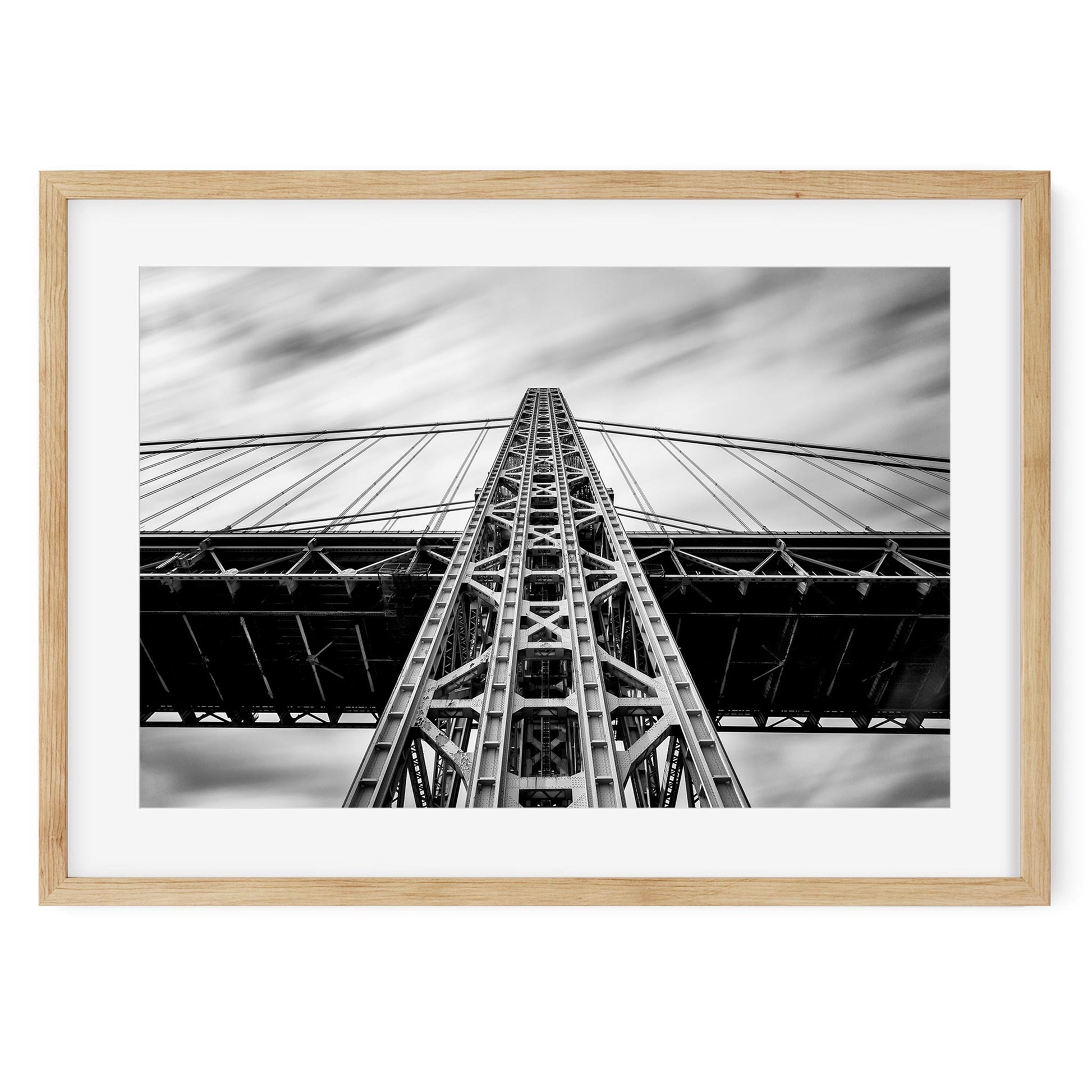 Black and white fine art print of George Washington Bridge New York City