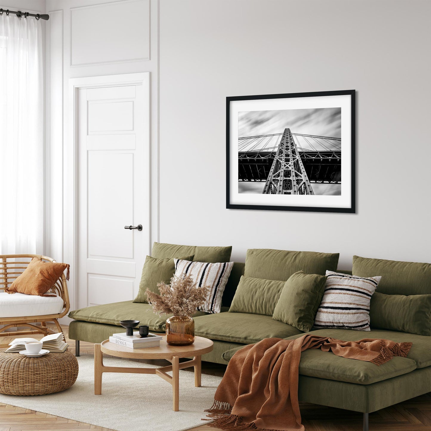 Black and white fine art print of George Washington Bridge New York City