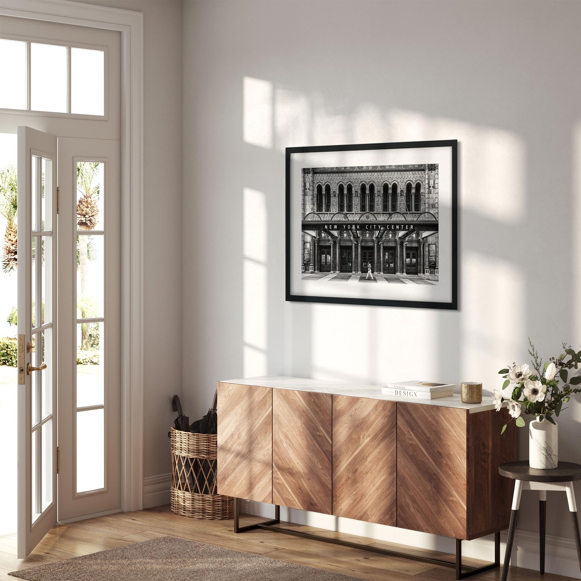 Black and white fine art print of New York City Center Midtown Manhattan