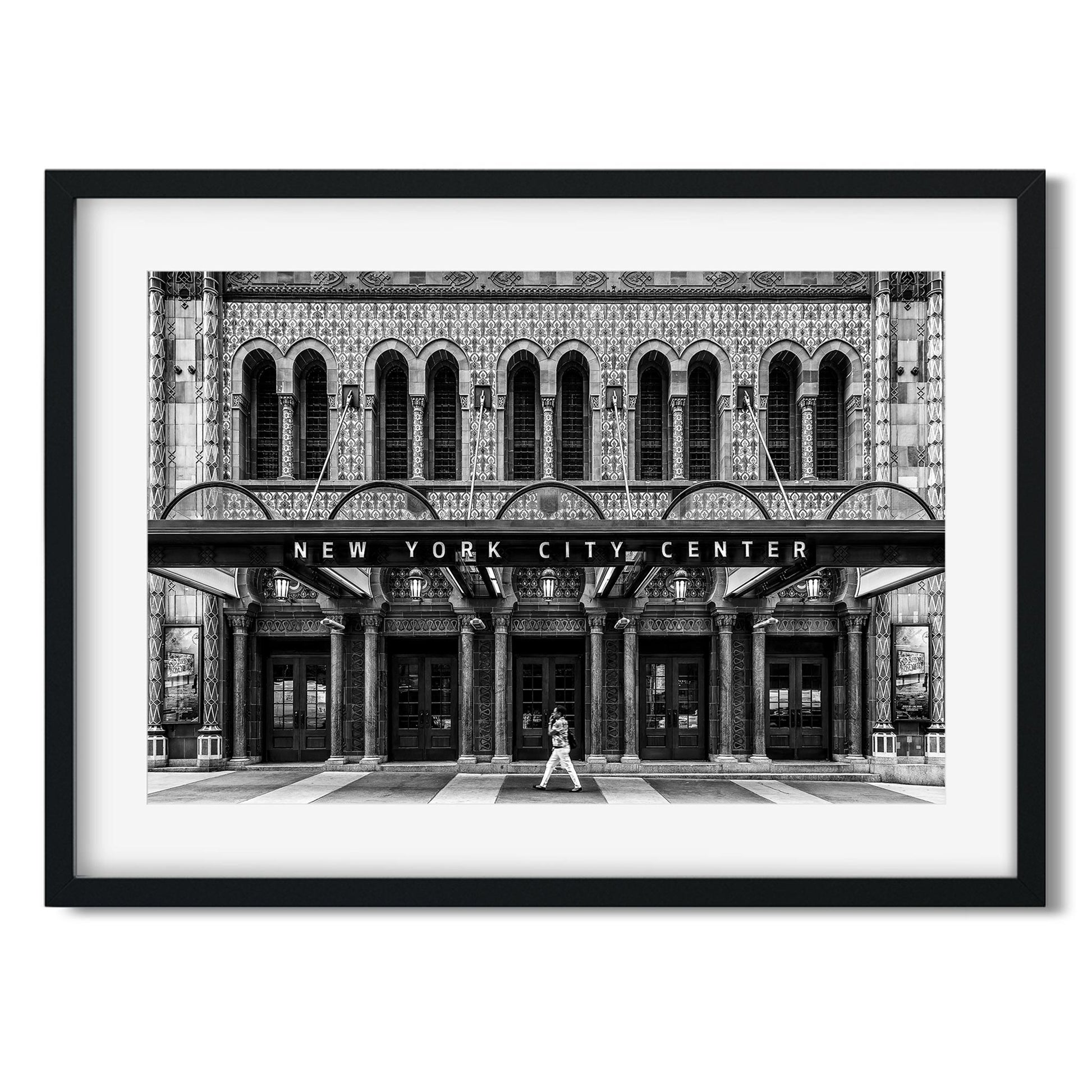 Black and white fine art print of New York City Center Midtown Manhattan