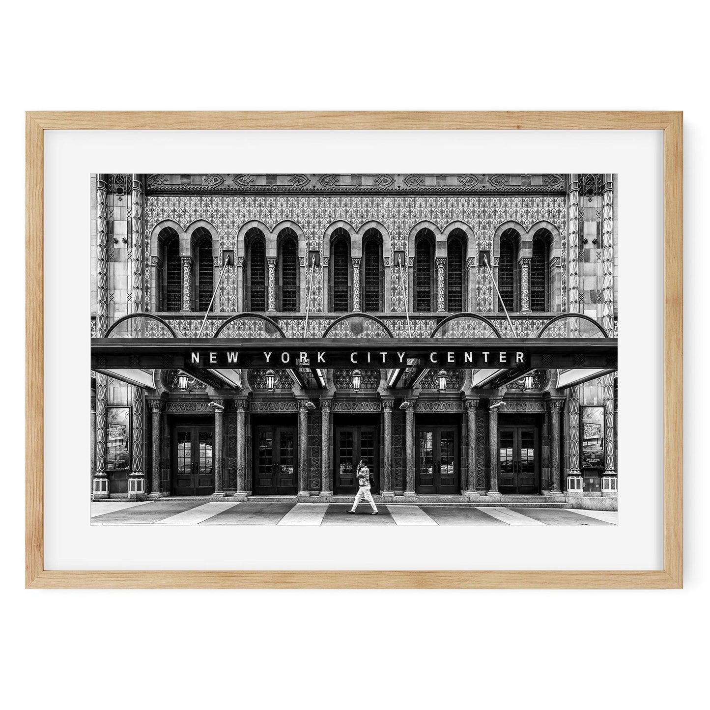 Black and white fine art print of New York City Center Midtown Manhattan