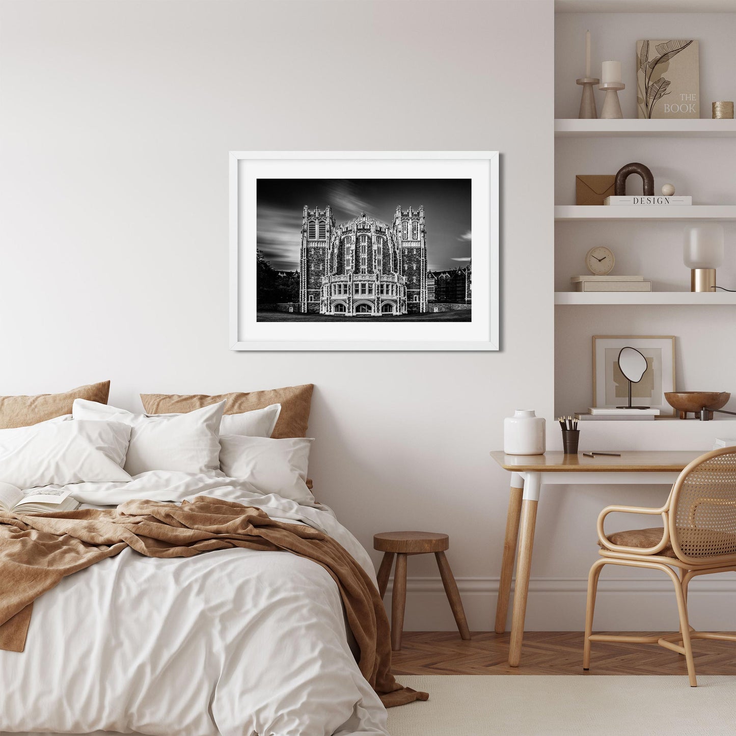 Black and white fine art print of The City College of New York