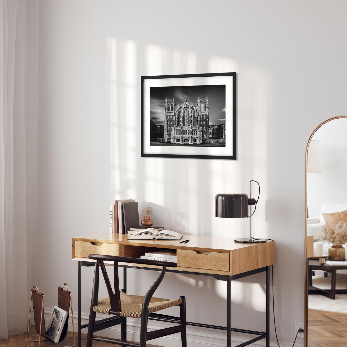 Black and white fine art print of The City College of New York