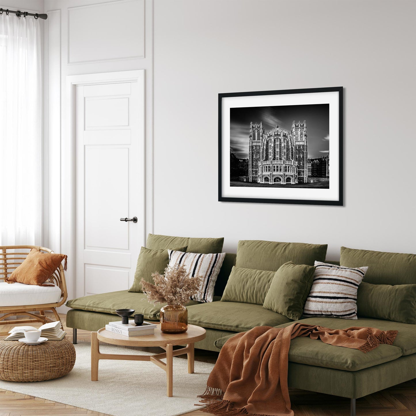 Black and white fine art print of The City College of New York