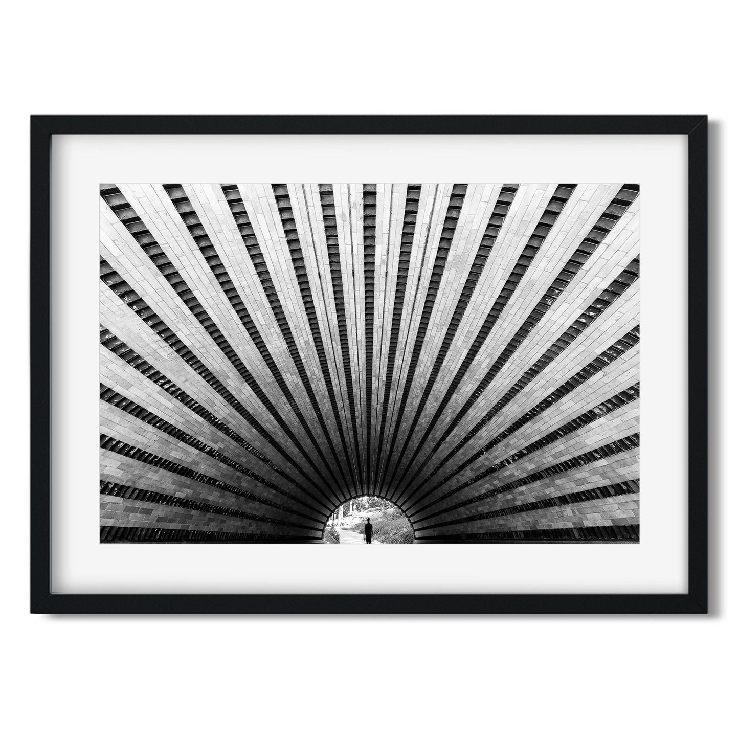 Black and white fine art print of Playmates Arch Central Park New York City