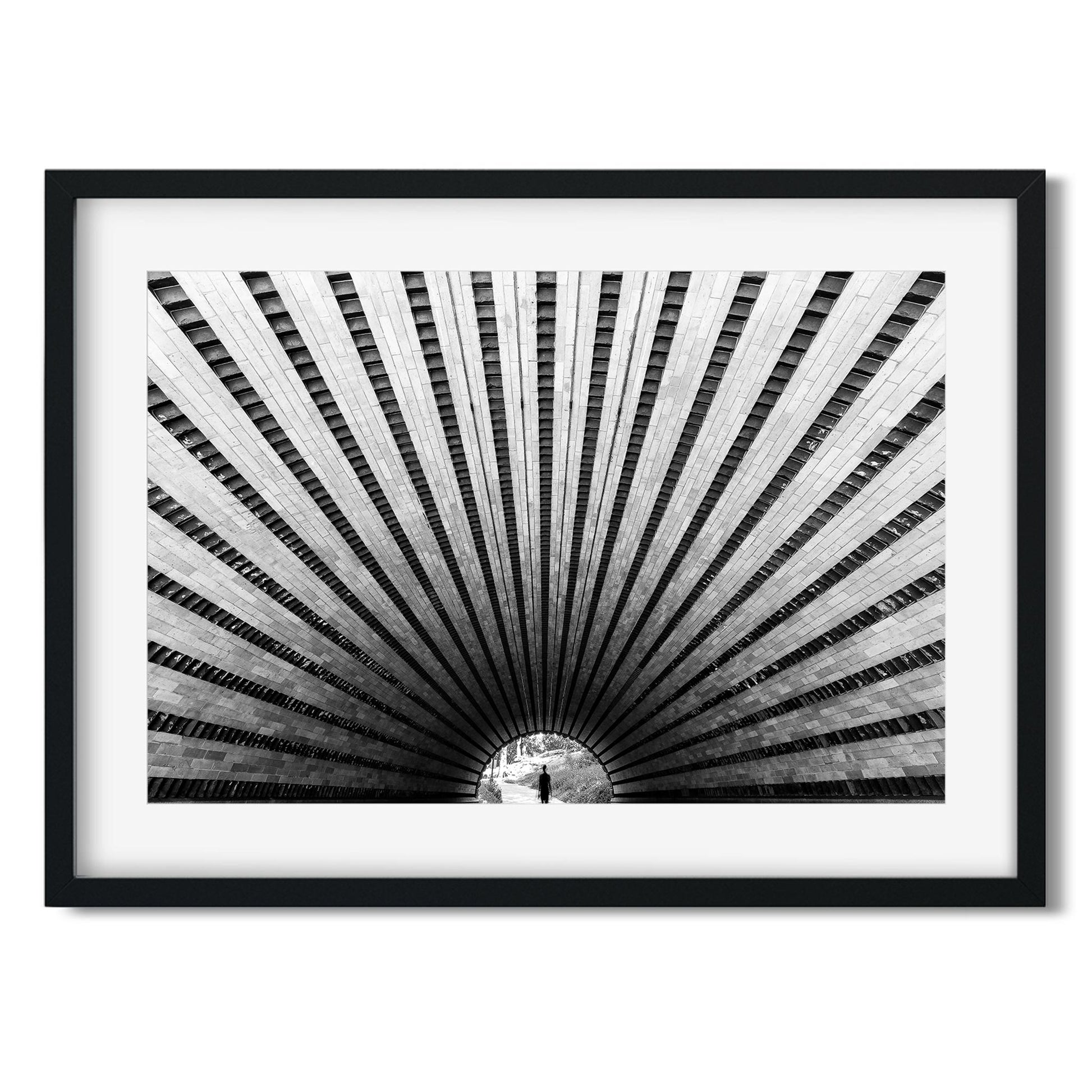 Black and white fine art print of Playmates Arch Central Park New York City