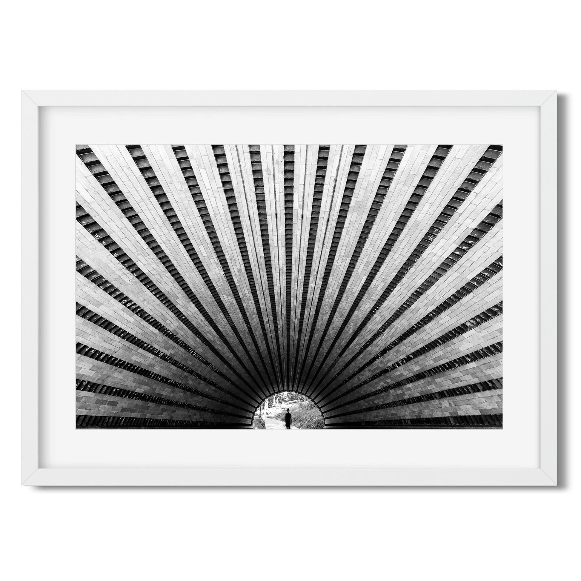 Black and white fine art print of Playmates Arch Central Park New York City