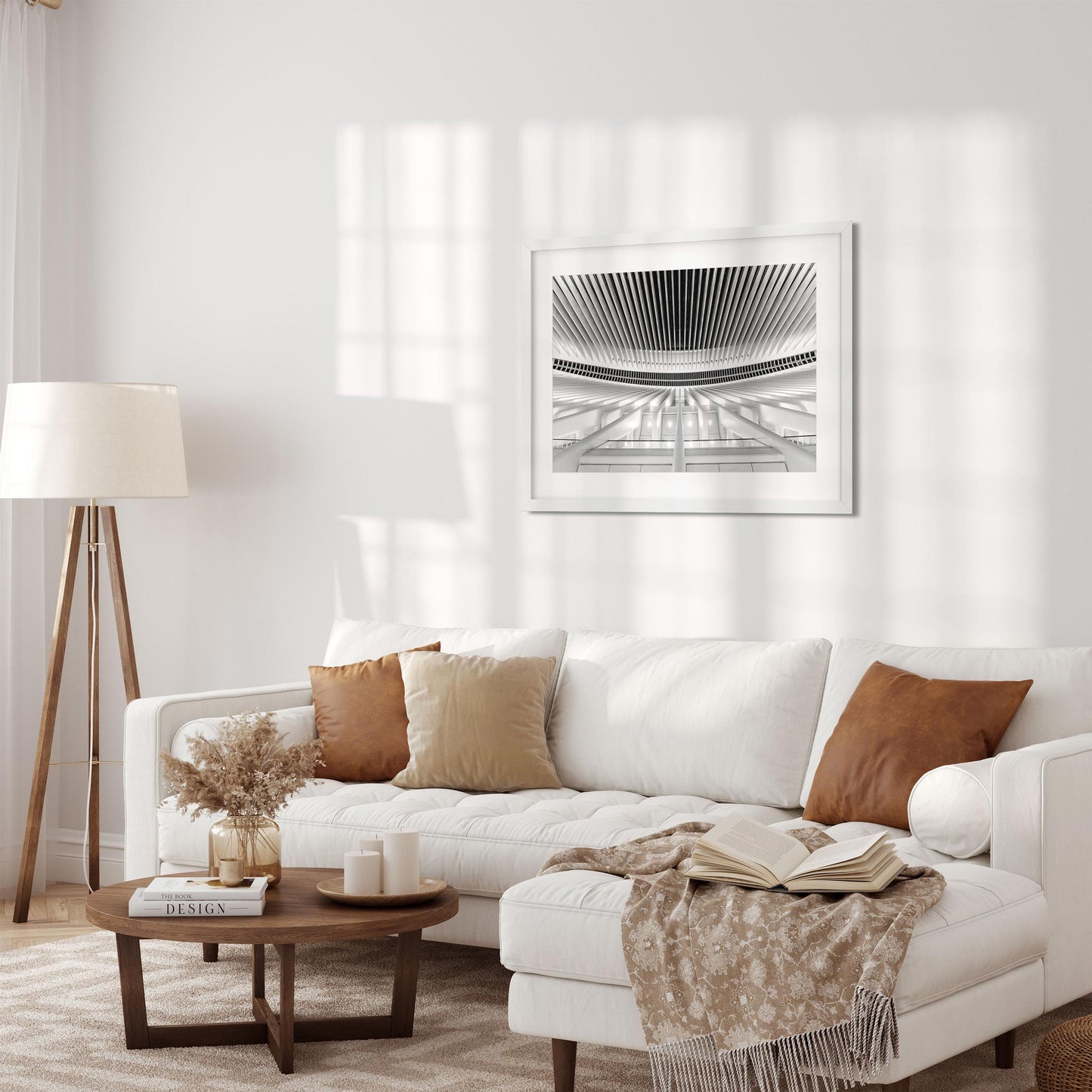 Black and white fine art print of World Trade Center Oculus Lower Manhattan New York City