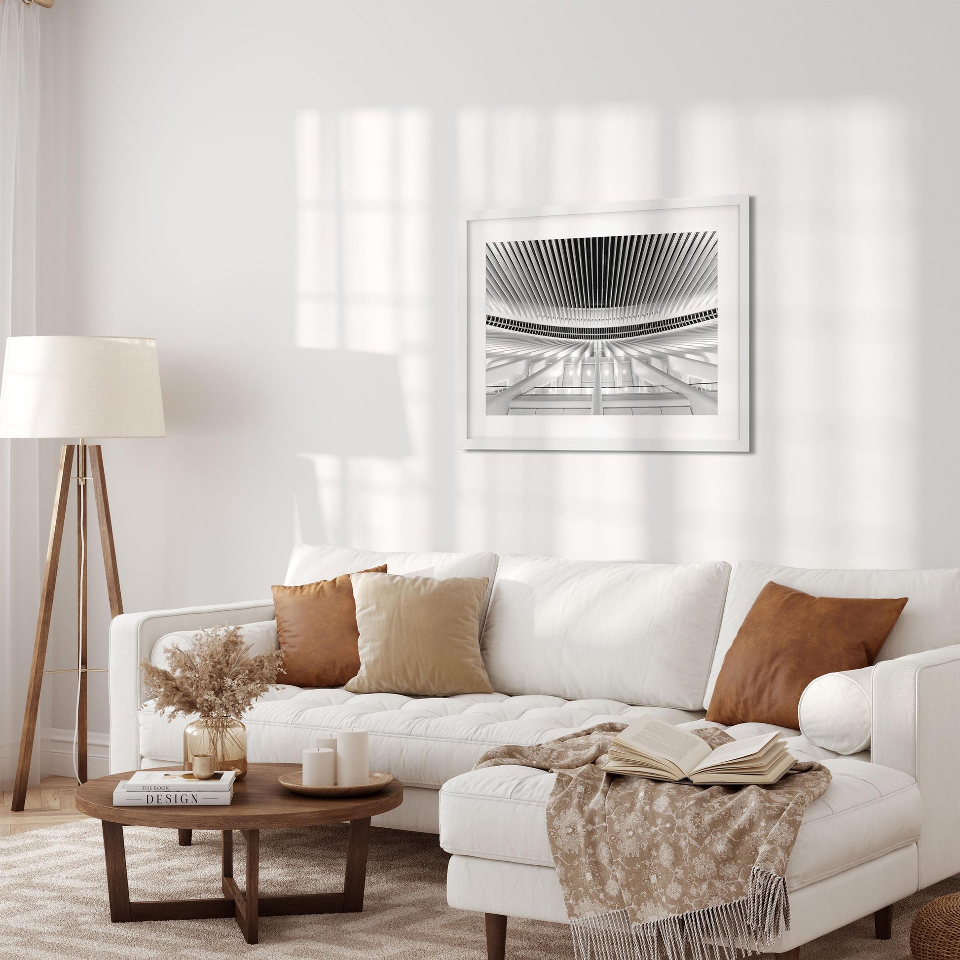 Black and white fine art print of World Trade Center Oculus Lower Manhattan New York City