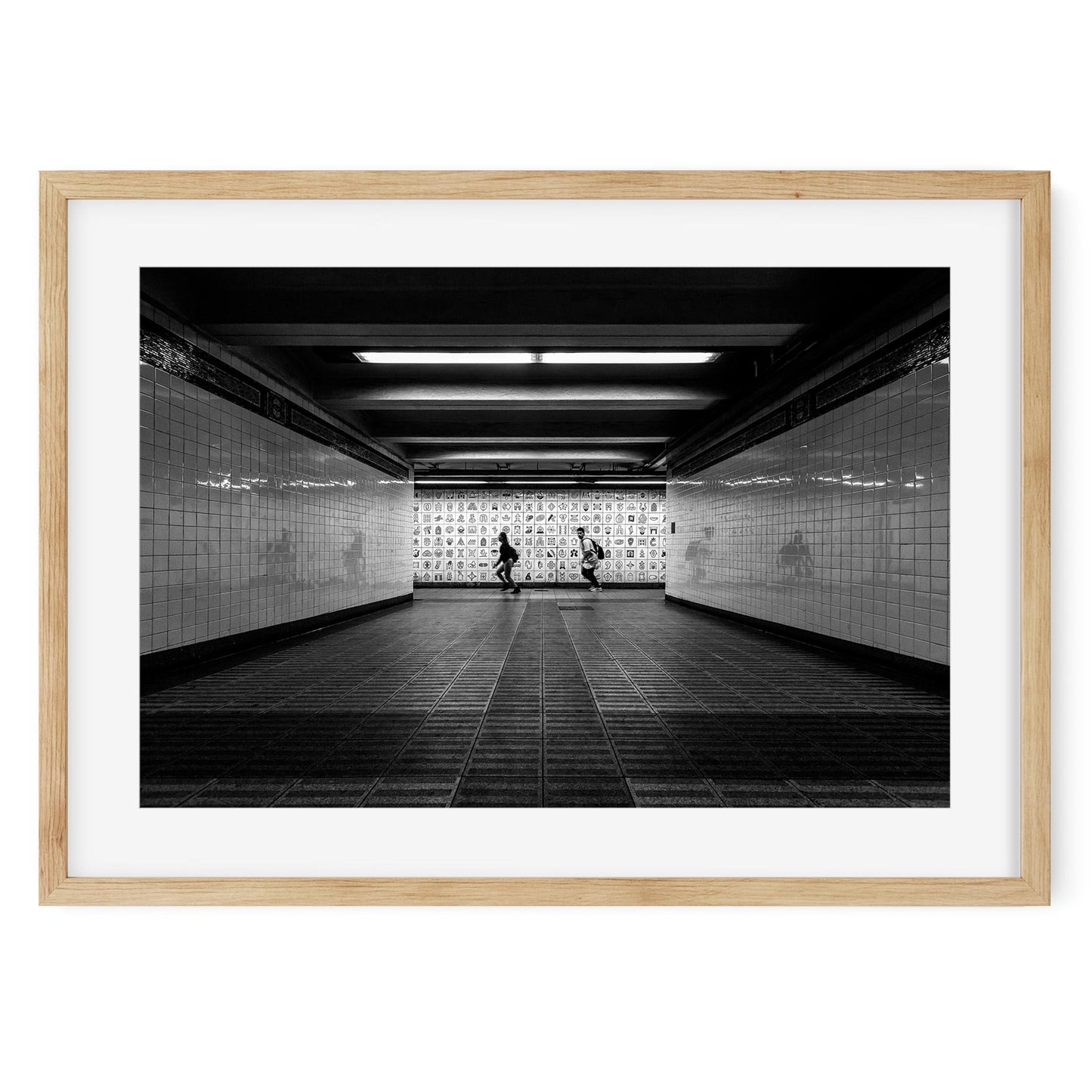 Black and white fine art print of Canal Street Subway Lower Manhattan New York City