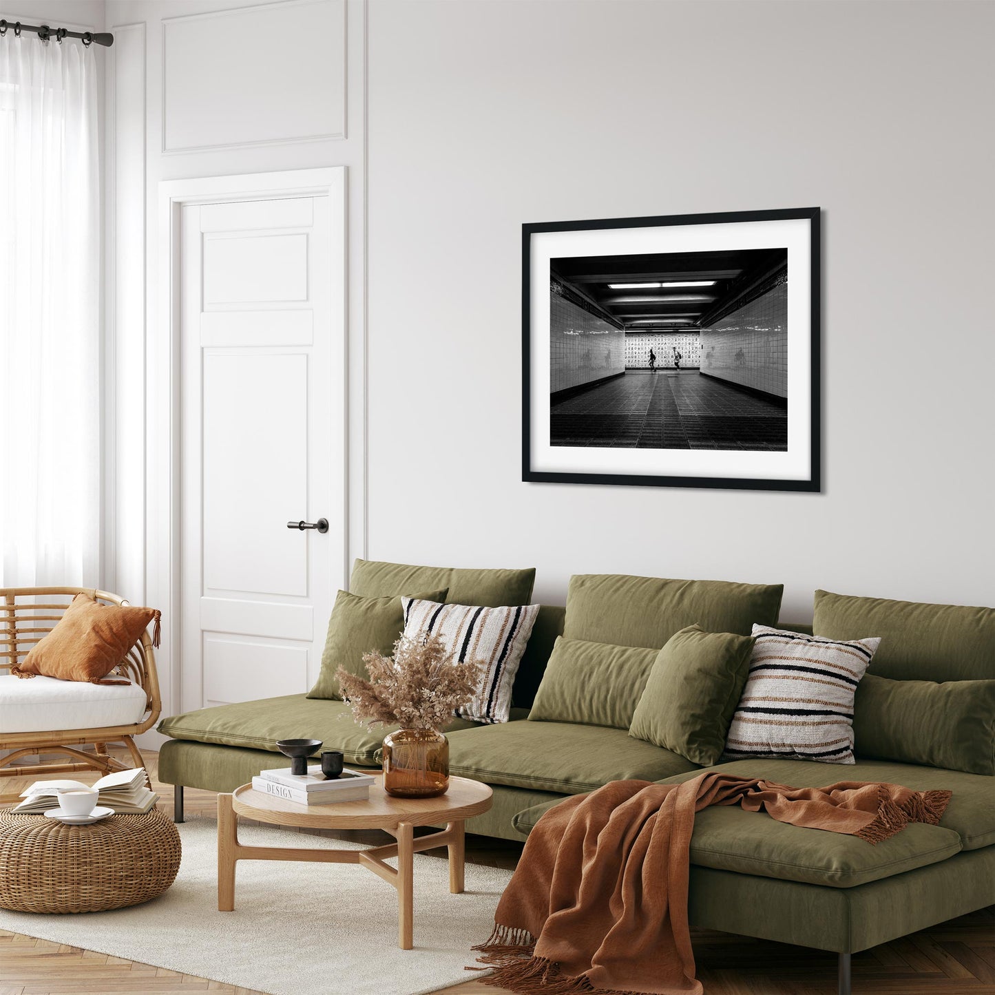 Black and white fine art print of Canal Street Subway Lower Manhattan New York City