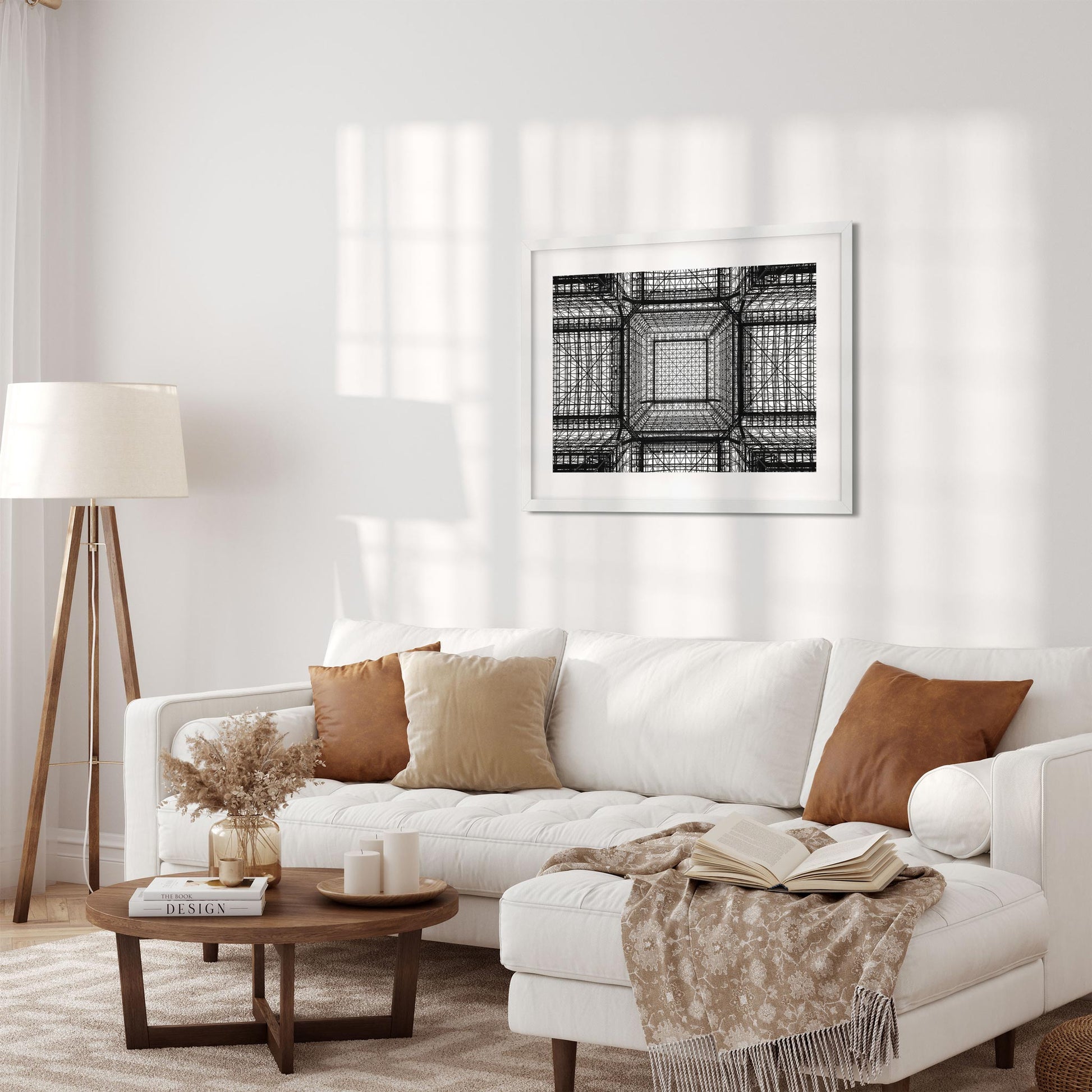 Black and white fine art print of Net, Jacob K. Javits Convention Center New York City