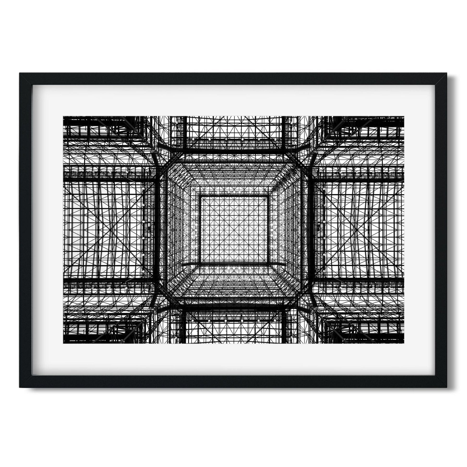 Black and white fine art print of Net, Jacob K. Javits Convention Center New York City