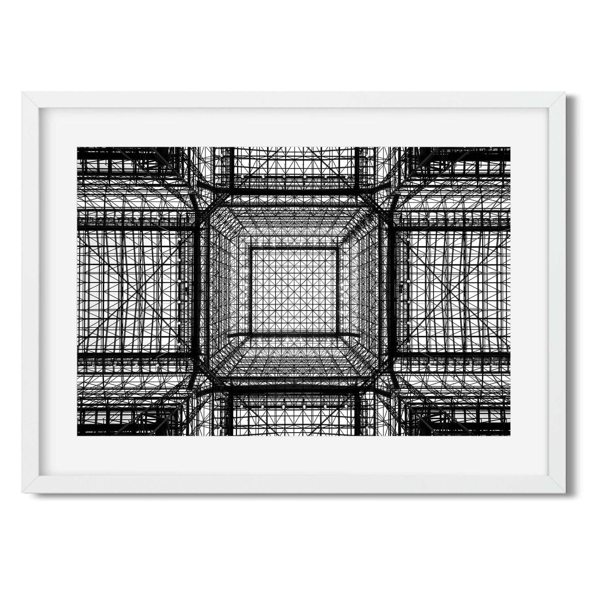 Black and white fine art print of Net, Jacob K. Javits Convention Center New York City