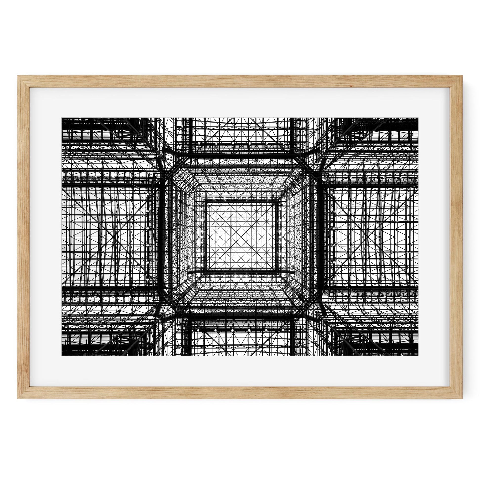 Black and white fine art print of Net, Jacob K. Javits Convention Center New York City