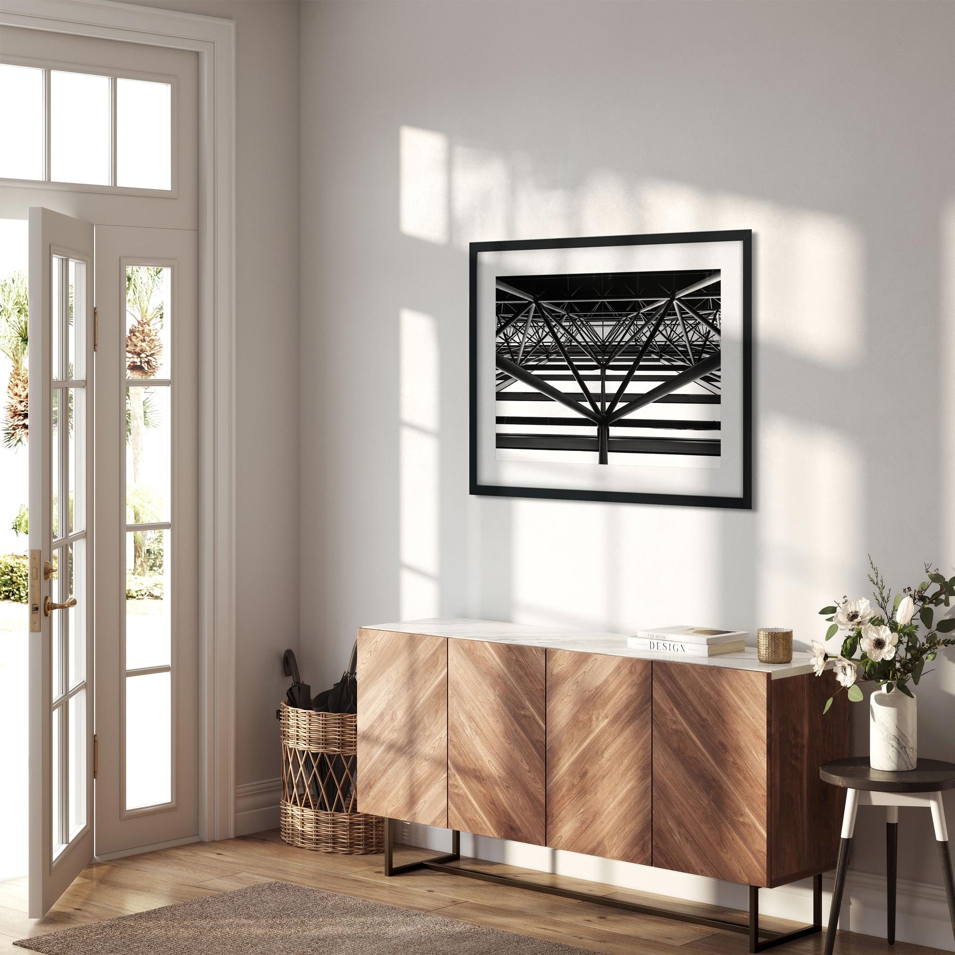 Black and white fine art print of Diamond, Jacob K. Javits Convention Center New York City