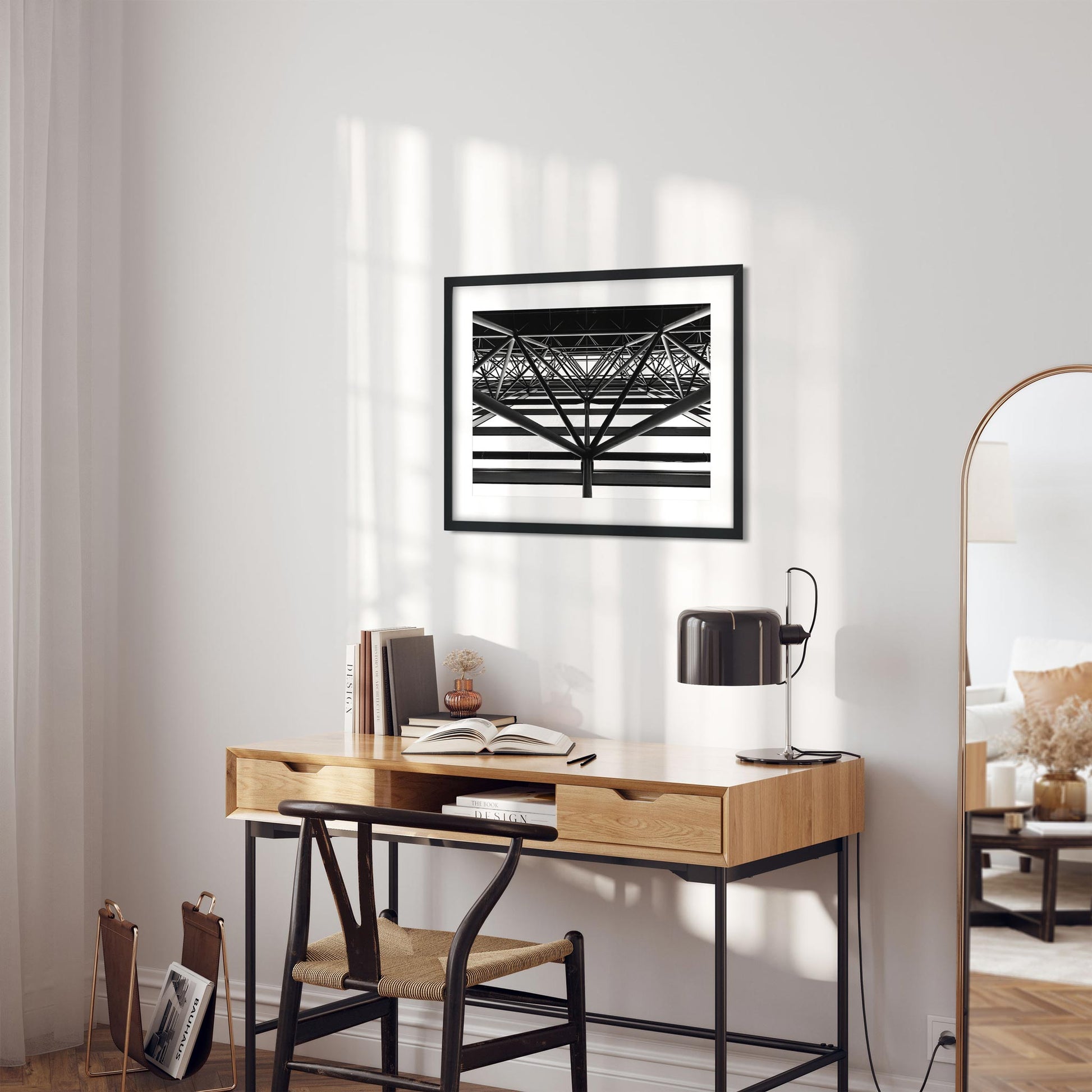Black and white fine art print of Diamond, Jacob K. Javits Convention Center New York City