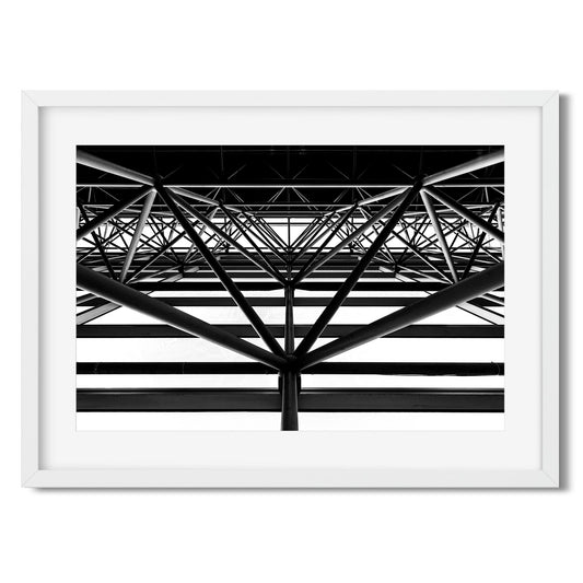 Black and white fine art print of Diamond, Jacob K. Javits Convention Center New York City
