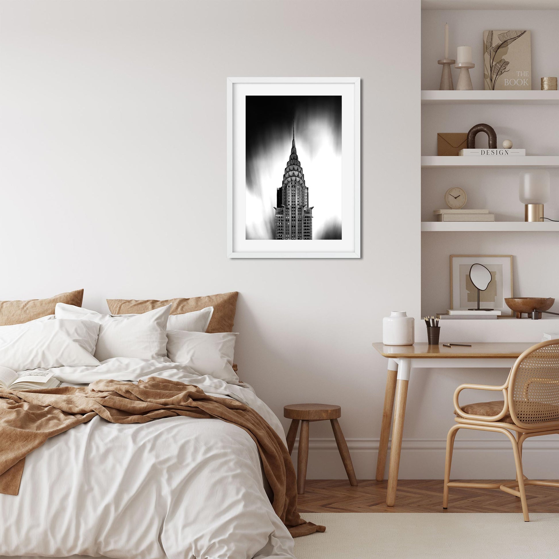 Black and white fine art print of Chrysler Building New York City