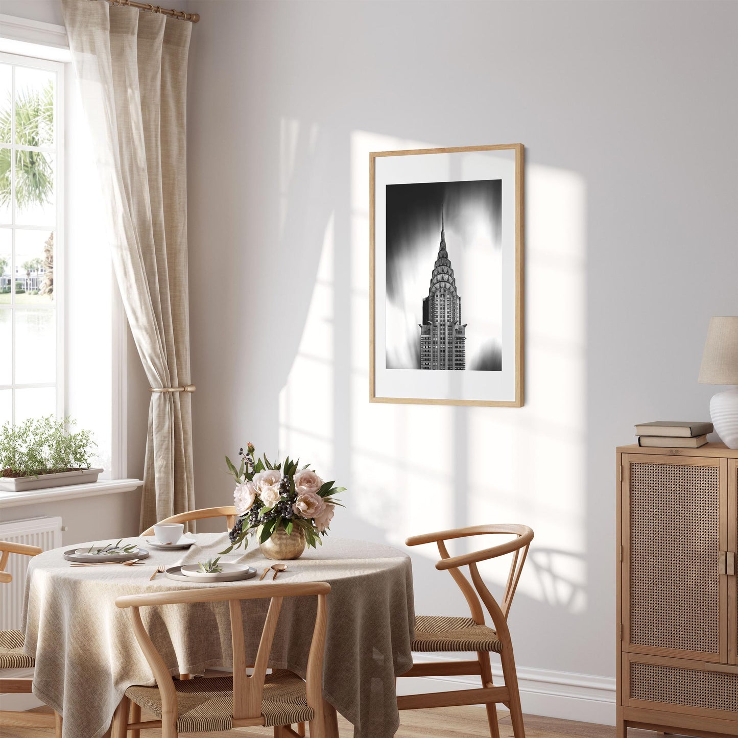 Black and white fine art print of Chrysler Building New York City