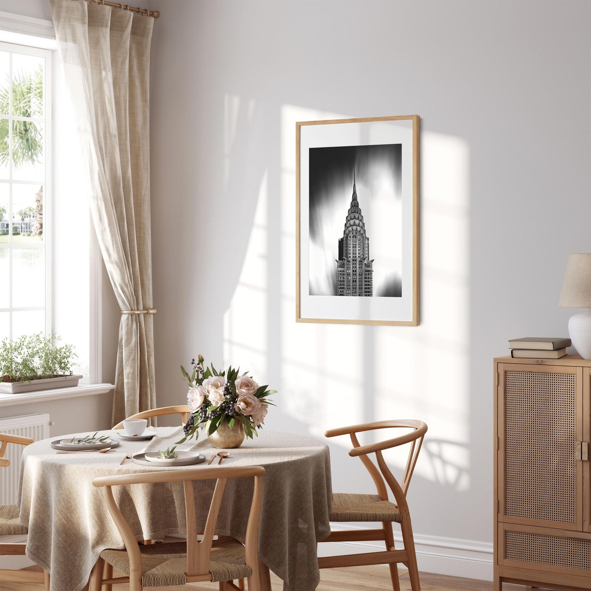 Black and white fine art print of Chrysler Building New York City