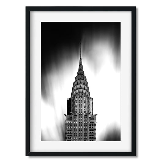 Black and white fine art print of Chrysler Building New York City