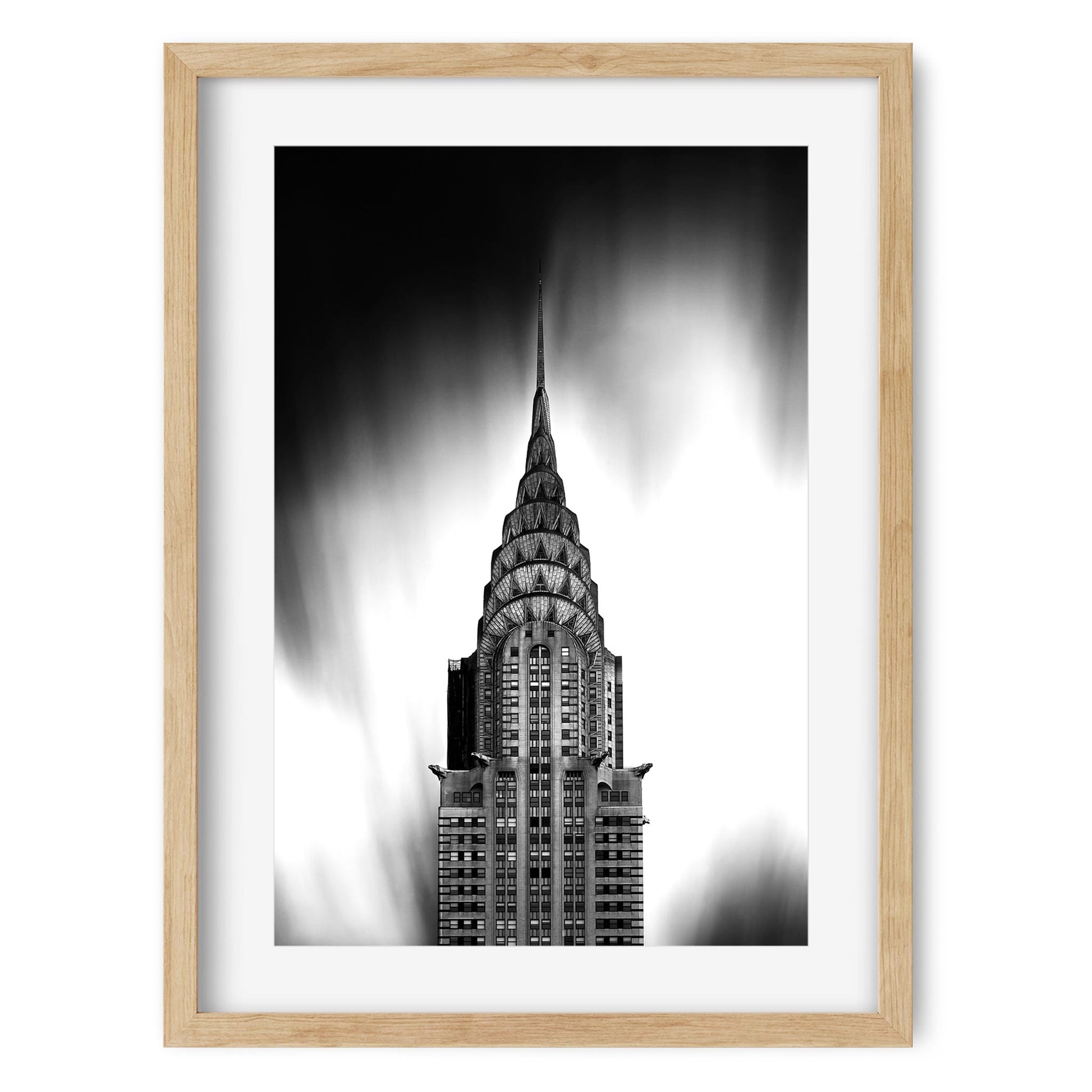 Black and white fine art print of Chrysler Building New York City