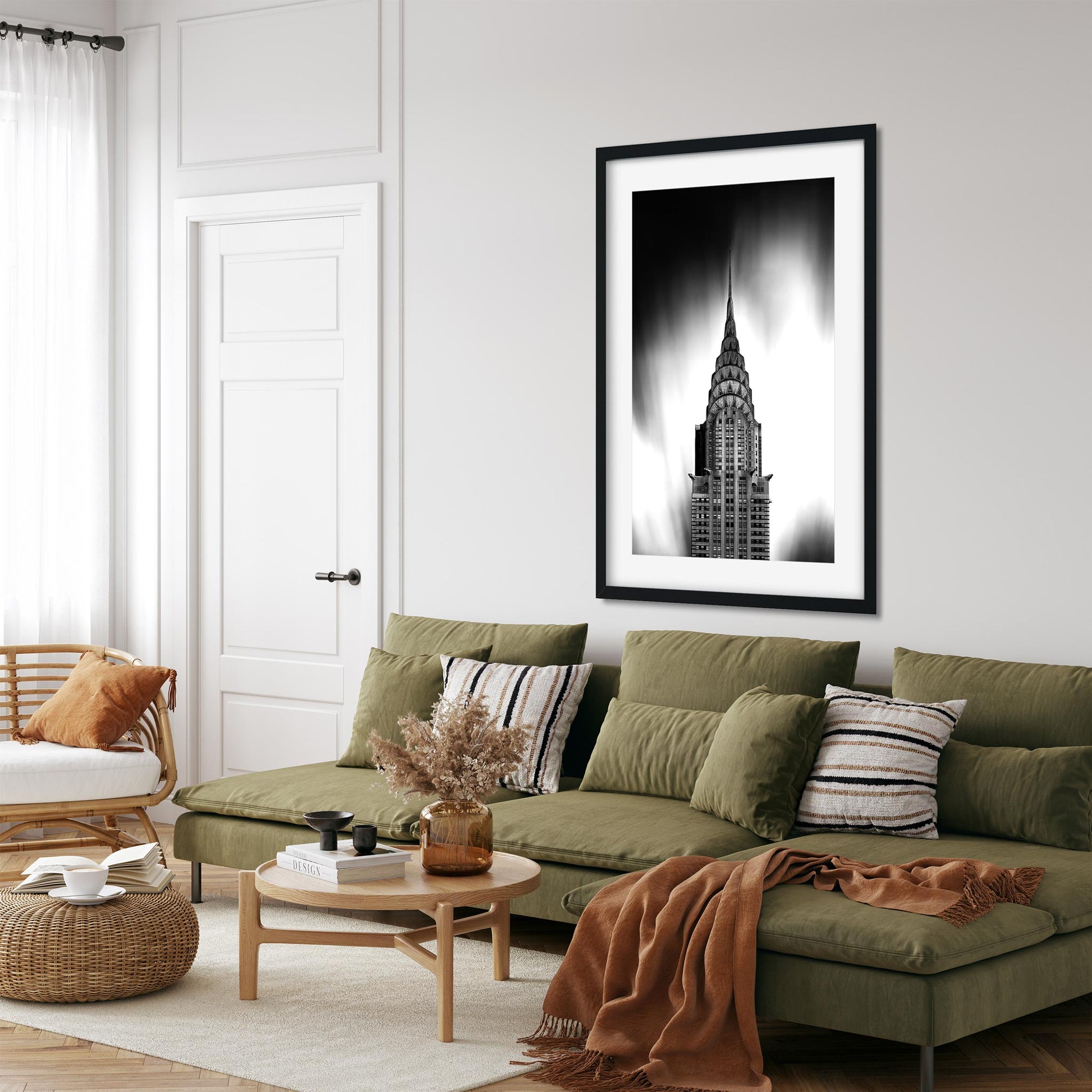 Black and white fine art print of Chrysler Building New York City