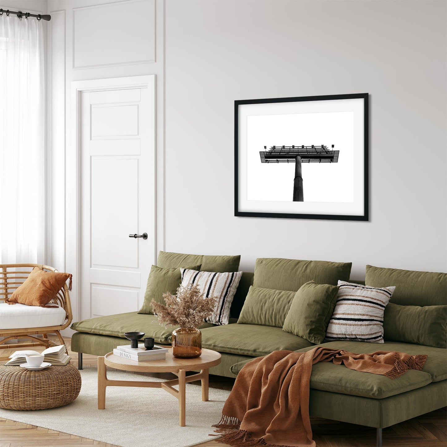 Black and White New York Architecture Fine Art Print of Billboard, Midtown Manhattan