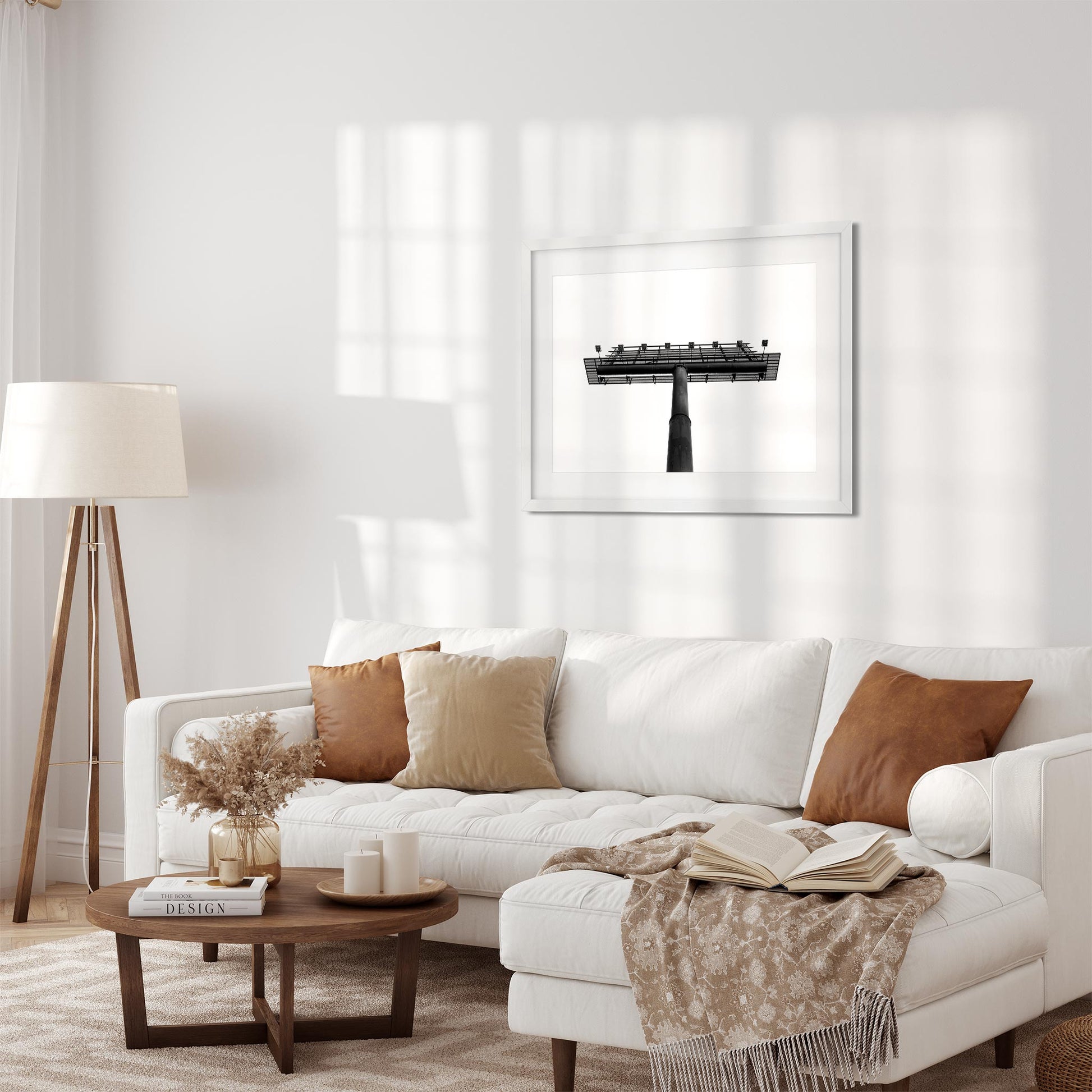 Black and White New York Architecture Fine Art Print of Billboard, Midtown Manhattan