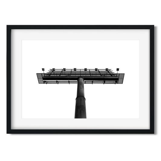 Black and White New York Architecture Fine Art Print of Billboard, Midtown Manhattan