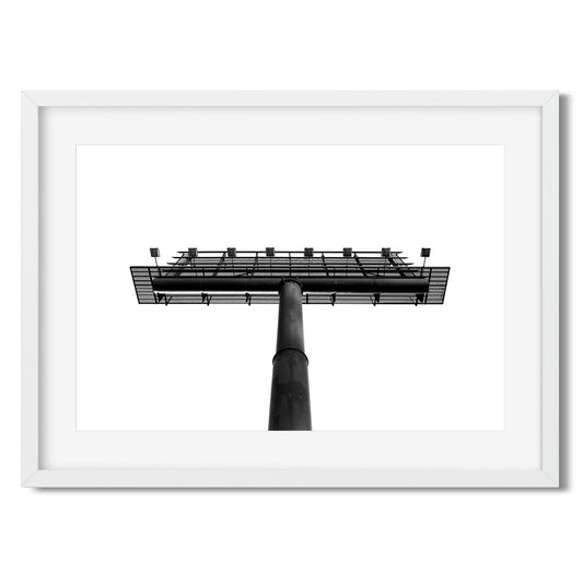 Black and White New York Architecture Fine Art Print of Billboard, Midtown Manhattan
