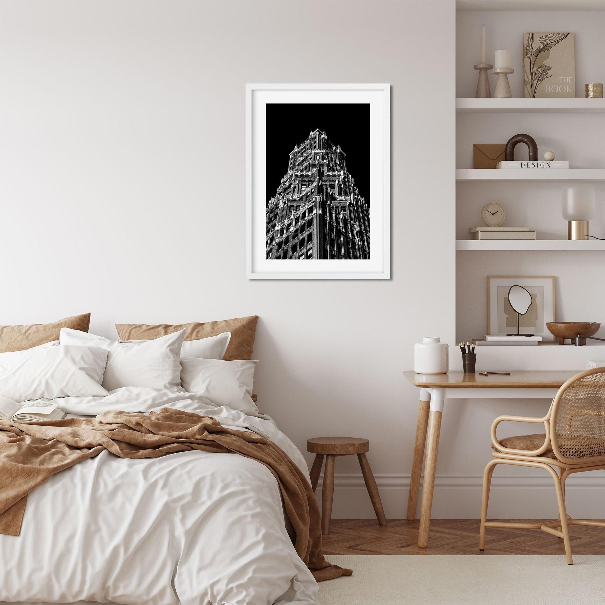 Black and whit fine art print of 66 Court Street, Brooklyn New York