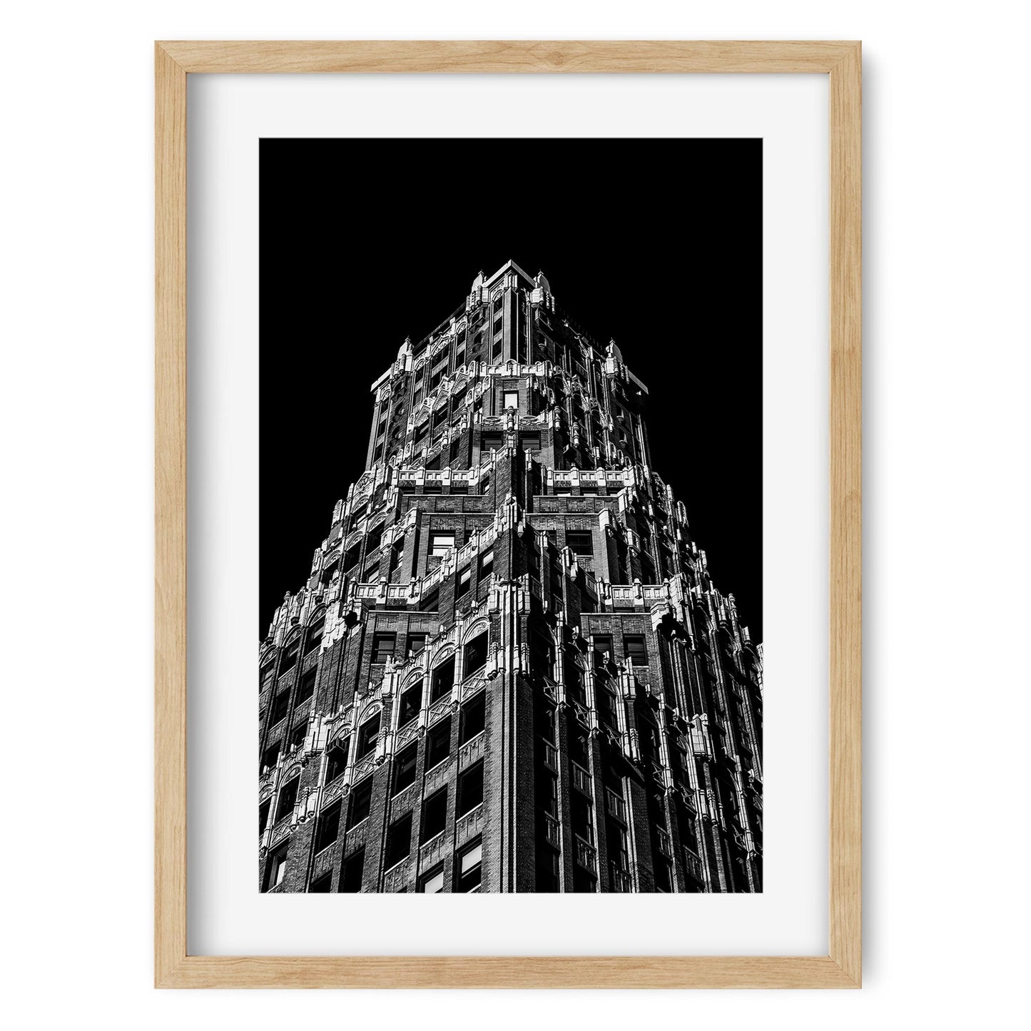 Black and whit fine art print of 66 Court Street, Brooklyn New York