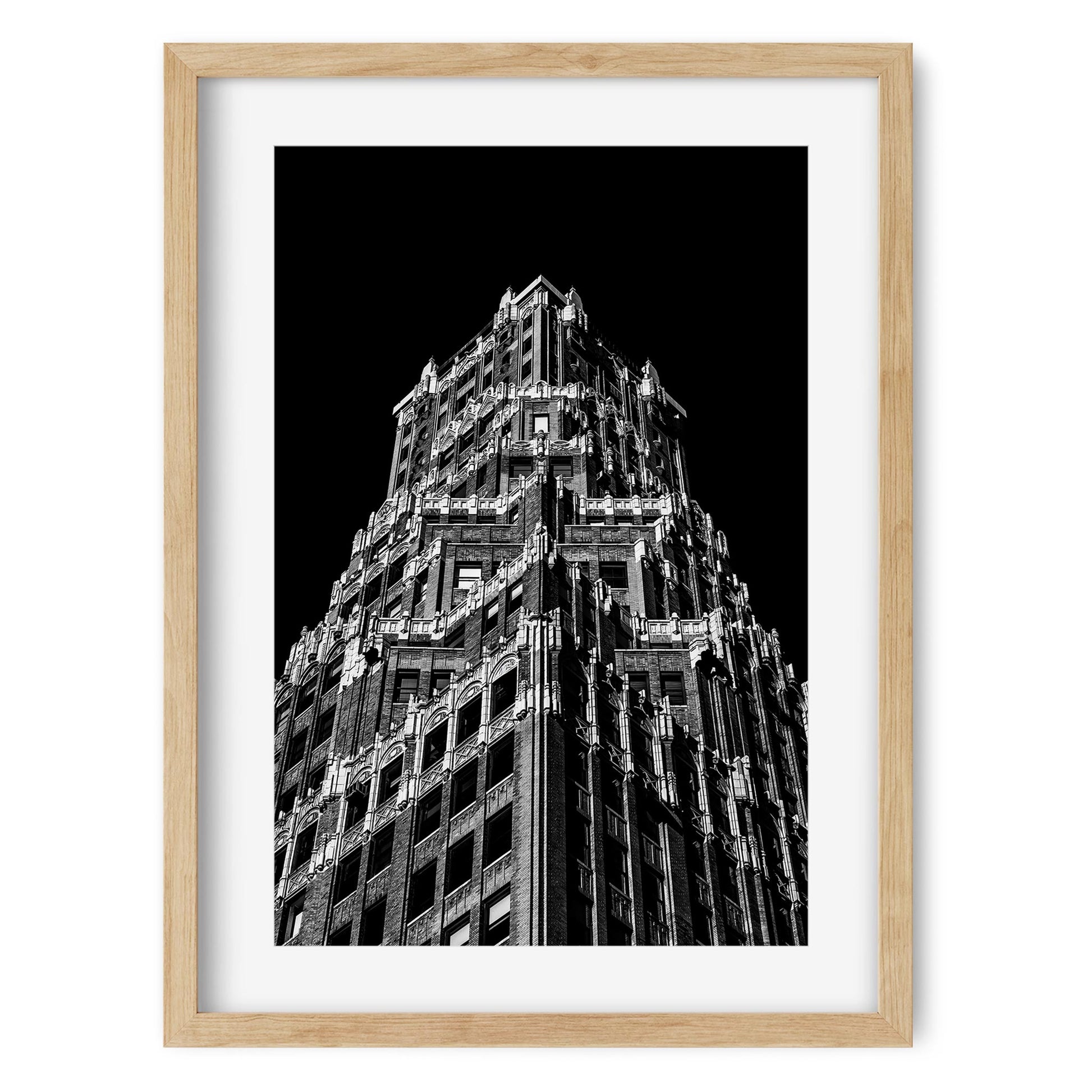Black and whit fine art print of 66 Court Street, Brooklyn New York