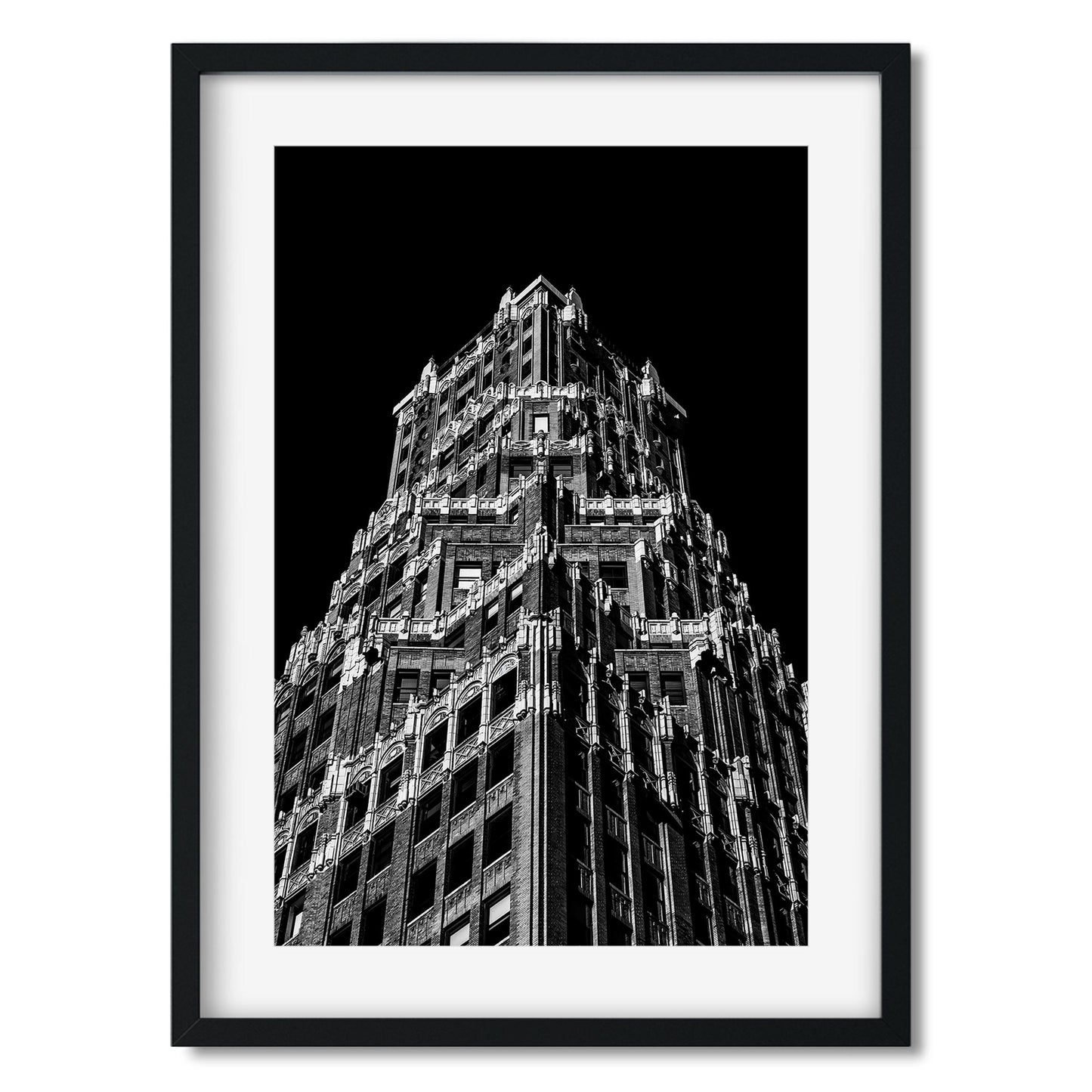 Black and whit fine art print of 66 Court Street, Brooklyn New York