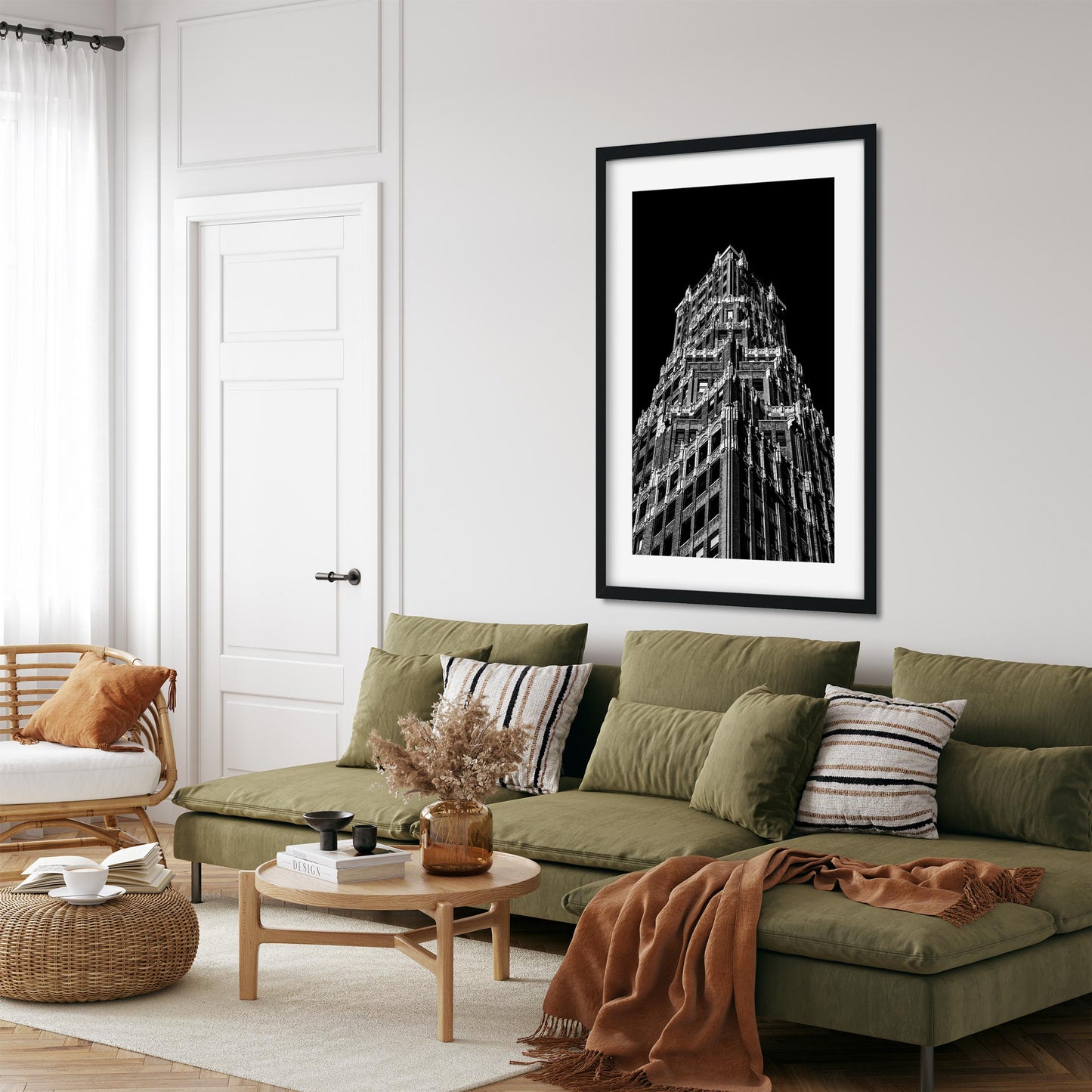 Black and whit fine art print of 66 Court Street, Brooklyn New York
