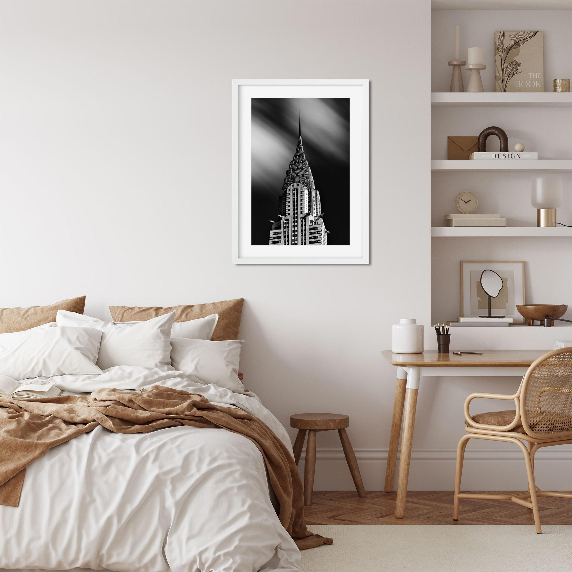 Black and white fine art print of Chrysler Building New York City