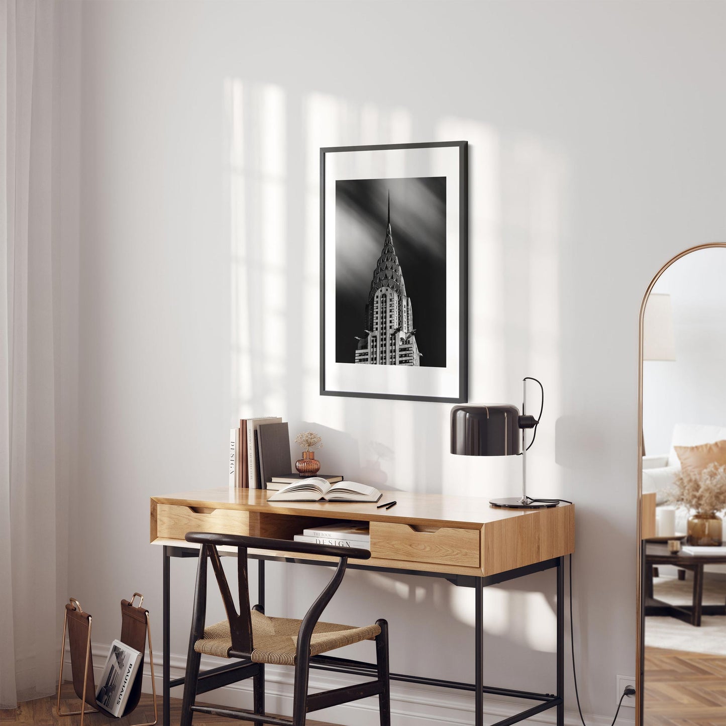 Black and white fine art print of Chrysler Building New York City