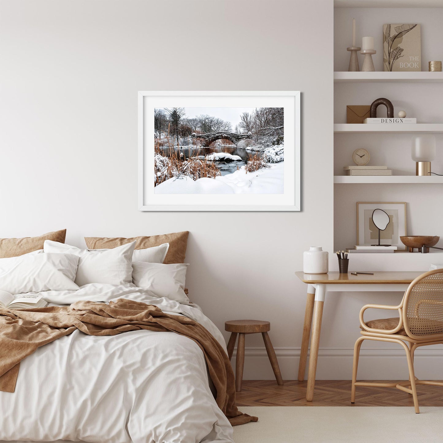 Fine art print of Winter Morning at Gapstow Bridge in Central Park New York City
