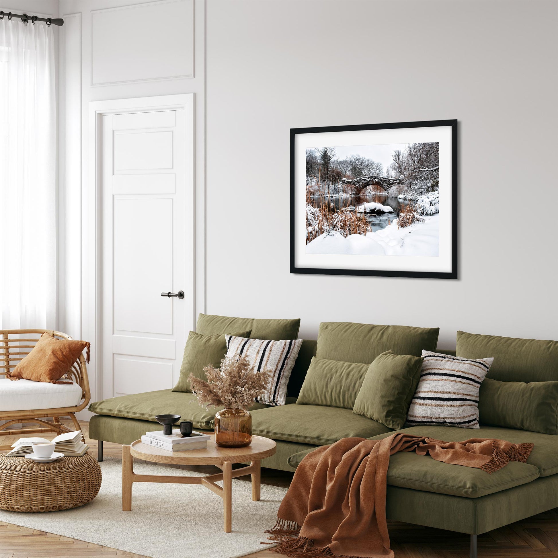 Fine art print of Winter Morning at Gapstow Bridge in Central Park New York City